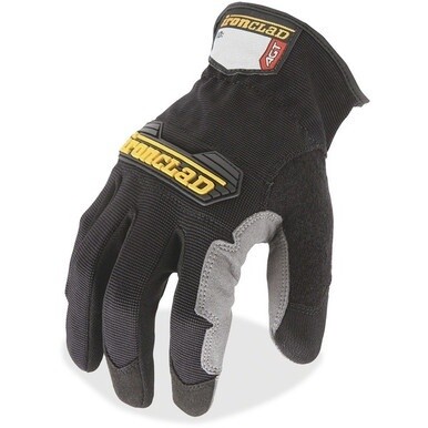 Ironclad WorkForce All-purpose Gloves - X-Large Size - Black, Gray - Impact Resistant, Abrasion Resistant, Durable, Reinforced - For Multipurpose, Home, Shop, Construction, Landscape, Yardwork - 2 / P