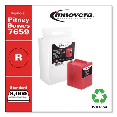 Compatible Red Postage Meter Ink, Replacement for 765-9 (7659), 8,000 Page-Yield