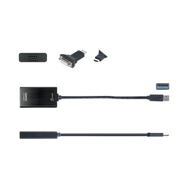USB to HDMI/DVI Adapter, 7.87&quot;, Black
