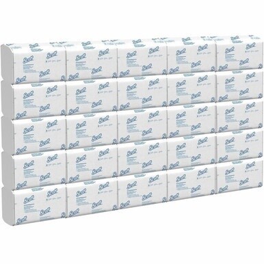 Scott Pro Scottfold Multifold Paper Towels with Absorbency Pockets - 1 Ply - 7.80&quot; x 12.40&quot; - White - Chlorine-free - 175 Per Pack - 25 / Carton