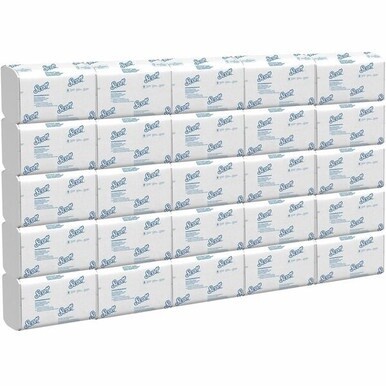 Scott Pro Scottfold Multifold Paper Towels with Fast-Drying Absorbency Pockets - 9.40&quot; x 12.40&quot; - White - Paper - 175 Per Pack - 25 / Carton