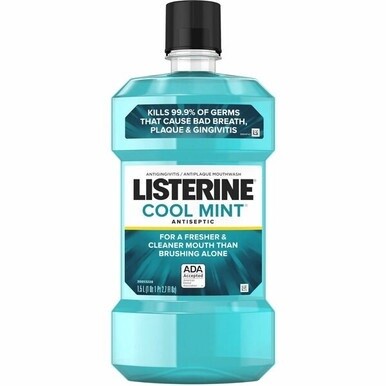LISTERINE&amp;reg; Cool Mint Antiseptic Mouthwash - For Plaque, Bad Breath, Gingivitis - Mint - 1.59 quart - 1 Each