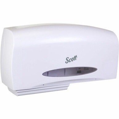 Scott Essential Coreless Jumbo Roll Toilet Paper Dispenser - Coreless Dispenser - 2 x Roll - 10.9&quot; Height x 20.1&quot; Width x 5.9&quot; Depth - Plastic - Black - Durable - 1 / Carton