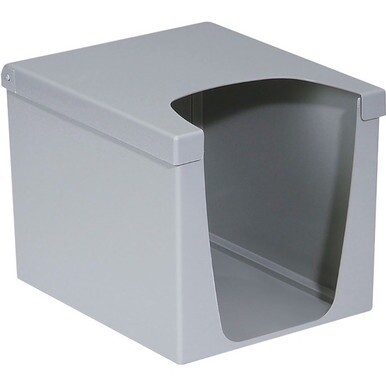 KIMTECH Quarterfold Wiper Dispenser for WypAll and Kimtech Wipes - 9&quot; Height x 7.5&quot; Width x 7.5&quot; Depth - Gray - 6 / Carton