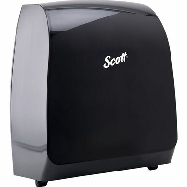 Scott Pro Automatic Hard Roll Towel Dispenser - Touchless Dispenser - 16.4&quot; Height x 12.7&quot; Width x 9.2&quot; Depth - Black - Touch-free - 1 Each