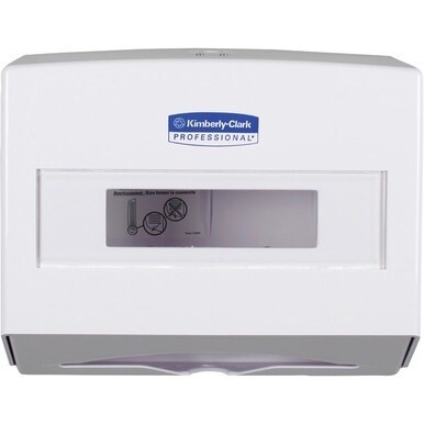 Scott Scottfold Folded Towel Dispenser - 9&quot; Height x 10.8&quot; Width x 4.8&quot; Depth - White - Compact, Lockable - 1 / Carton
