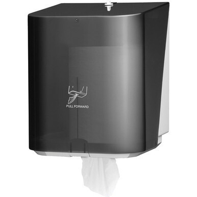 Kimberly-Clark Professional Center-Pull Towel Dispenser - Center Pull Dispenser - 12.5&quot; Height x 10&quot; Width x 10.6&quot; Depth - Translucent Smoke, Black - 1 / Carton