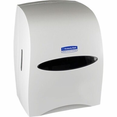 Kimberly-Clark Professional Sanitouch Hard Roll Towel Dispenser - Roll Dispenser - 1 x Roll - 3.50&quot; Roll Diameter - 16.1&quot; Height x 12.6&quot; Width x 10.2&quot; Depth - ABS Plastic - White - Touch-free, Durable