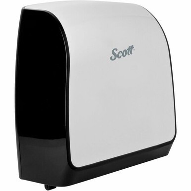 Scott Pro Manual Hard Roll Towel Dispenser - 1 - 9.2&quot; Height x 12.7&quot; Width x 16.4&quot; Depth - Black - Quiet Operation - 1 Each