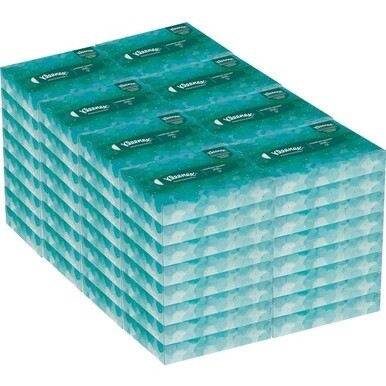 Kleenex Professional Facial Tissue in Flat Tissue Boxes - 2 Ply - 8.40&quot; x 5.50&quot; - White - Soft, Absorbent - For Face - 40 Per Box - 48 / Carton