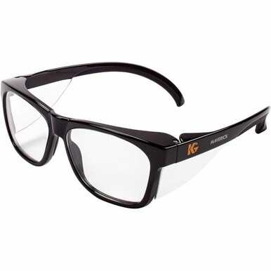 Kleenguard V30 Maverick Eye Protection - Recommended for: Outdoor - Universal Size - Fog, Flying Particle, UVA, UVB, UVC Protection - Black, Clear - Anti-scratch, Anti-fog, Comfortable, Lightweight - 