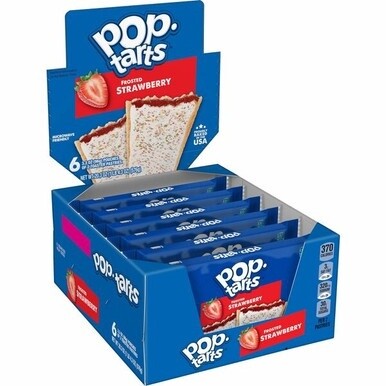 Pop-Tarts&amp;reg Frosted Strawberry - Strawberry, Frosted Strawberry - 1 - 1.37 lb - 12 / Box