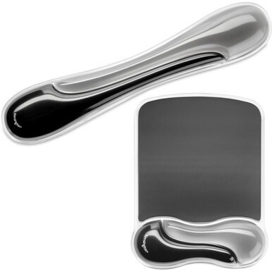 Kensington Duo Gel Mouse Pad Wrist Rest - 1.70&quot; x 11.40&quot; Dimension - Gray - Gel - 1 Pack