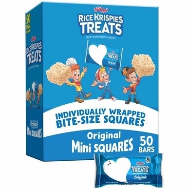 Kellogg's&amp;reg Rice Krispies Treats&amp;reg Minis - Individually Wrapped - Original - 1 Serving Pack - 50 / Box