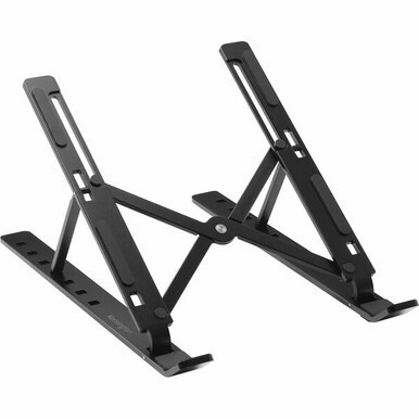 Kensington Collapsible Aluminum Laptop Riser - Up to 16&quot; Screen Support - 11 lb Load Capacity - 5.8&quot; Height - Aluminum - Black