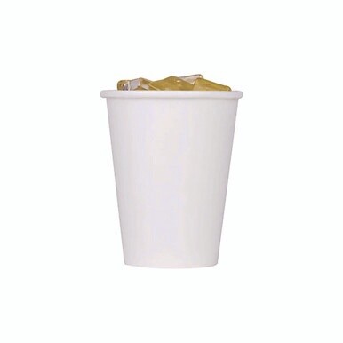 Double Poly Paper Cold Cups, 9 oz, White, 1,000/Carton