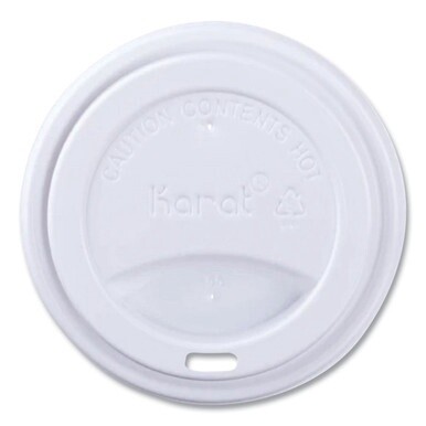 Hot Cup Lids, Fits 10 oz to 24 oz Paper Hot Cups, Sipper Lid, White, 1,000/Carton