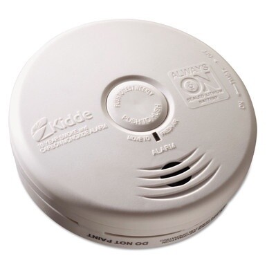 Kitchen Smoke/Carbon Monoxide Alarm, Lithium Battery, 5.22&quot; Diameter x 1.6&quot; Depth