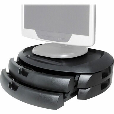 Kantek LCD Monitor Stand with Drawers - Flat Panel Display Type Supported13&quot; Width x 5&quot; Depth - Black