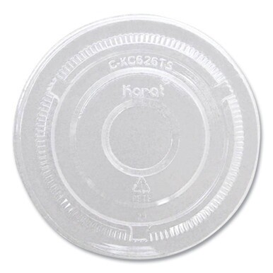 PET Lids, 12 oz to 24 oz Cold Cups, No Hole Flat Lid, Clear, 1,000/Carton