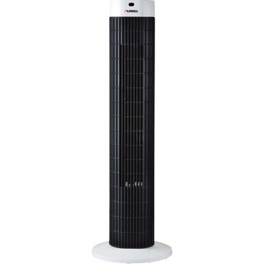Lorell Tower Fan - 30&quot; Diameter - 3 Speed - Sleep Mode, Breeze Mode, Oscillating, Timer - 30.2&quot; Height x 9.5&quot; Width x 9.5&quot; Depth - Plastic - Black, Silver