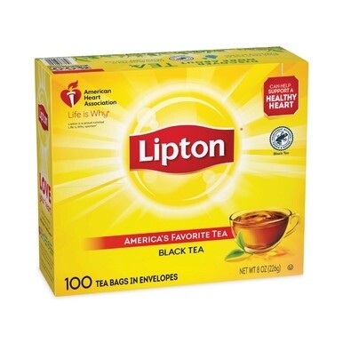 Tea Bags, Black, 100/Box