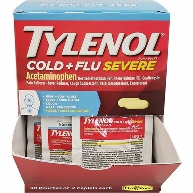 Tylenol Cold &amp; Flu Severe Single-Dose Packets - For Tylenol Cold, Flu, Fever, Body Ache, Pain, Headache, Sore Throat, Nasal Congestion, Cough - 30 / BoxPacket