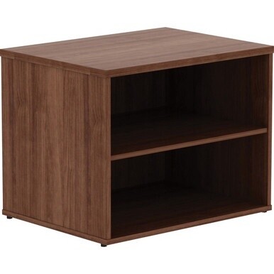 Lorell Walnut File Storage Cabinet Credenza - 29.5&quot; x 22&quot;23.1&quot; - Finish: Walnut Laminate