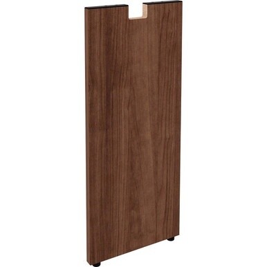 Lorell Credenza Base - 12" x 1"28.5" - Material: Metal - Finish: Walnut Laminate