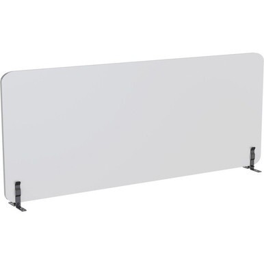 Lorell Acoustic Desktop Privacy Panel - 70.9&quot; Width x 23.6&quot; Height - Polyester Fiber - Light Gray - 1 Each