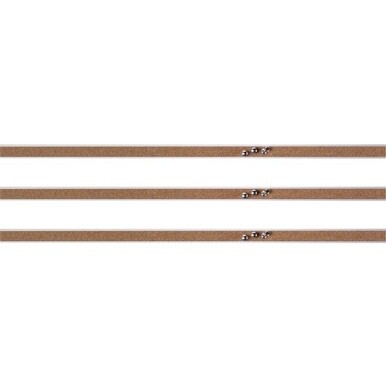 Lorell Cork Strip Bulletin Bar - 24&quot; Width - Cork Surface - Self-healing, Fade Resistant, Self-sealing - Anodized Aluminum Frame - 3 / Bundle