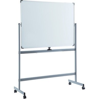 Lorell Magnetic Whiteboard Easel - 72&quot; (6 ft) Width x 48&quot; (4 ft) Height - White Surface - Rectangle - Floor Standing - Magnetic - 1 Each