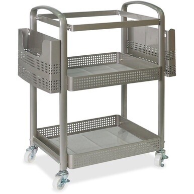 Lorell Mobile File Cart - 12.5&quot; Length x 22.4&quot; Width x 25.3&quot; Height - Metal Frame - Champagne Gold - 1 Each