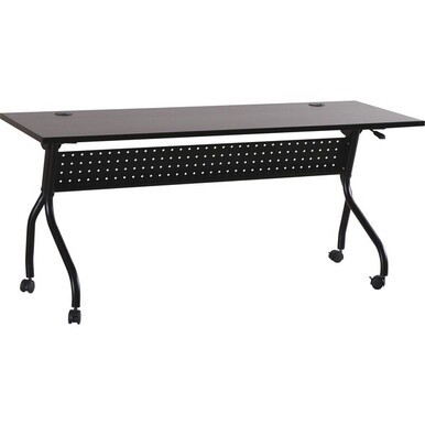 Lorell Espresso/Black Training Table - For - Table TopRectangle Top - Four Leg Base - 4 Legs x 72&quot; Table Top Width x 23.50&quot; Table Top Depth - 29.50&quot; Height x 70.88&quot; Width x 23.63&quot; Depth - Assembly Req