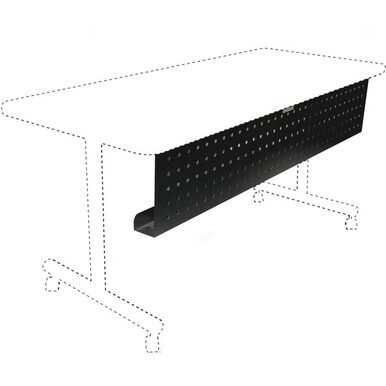 Lorell Rectangular Training Table Modesty Panel - 42&quot; Width x 3&quot; Depth x 10&quot; Height - Steel - Black