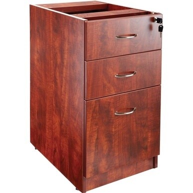 Lorell Essentials Hanging Fixed Pedestal - 3-Drawer - 15.5" x 21.9"28.5" - 3 x Box, File Drawer(s) - Finish: Laminate, Cherry