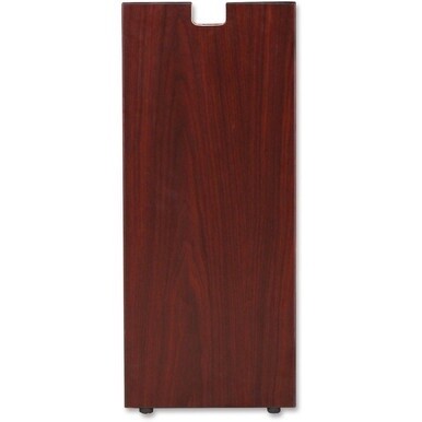 Lorell Mahogany Laminate Credenza Leg - Rectangular Base - 28&quot; Height x 11.75&quot; Width x 1&quot; Depth - Assembly Required - Laminated, Mahogany - 1 Each