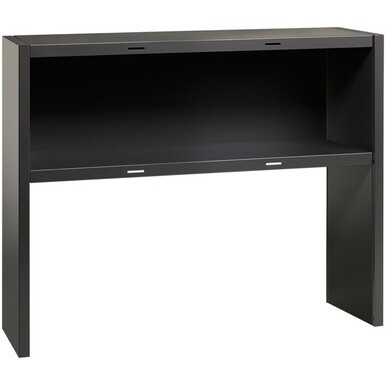 Lorell Charcoal Steel Desk Series Stack-on Hutch - 48&quot; - Material: Steel - Finish: Charcoal