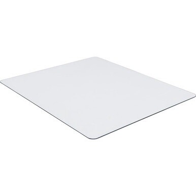 Lorell Tempered Glass Chairmat - Floor - 50&quot; Length x 44&quot; Width x 0.25&quot; Thickness - Rectangular - Tempered Glass - Clear - 1Each