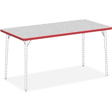 Lorell Classroom Rectangular Activity Tabletop - For - Table TopGray Nebula Rectangle, High Pressure Laminate (HPL) Top x 60" Table Top Width x 30" Table Top Depth x 1.13" Table Top Thickness - Assemb