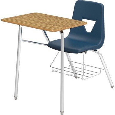 Lorell Rectangular Medium Oak Top Student Combo Desks - For - Table TopMedium Oak Rectangle, High Pressure Laminate (HPL) Top - Four Leg Base - 4 Legs x 24" Table Top Width x 18" Table Top Depth - 31"