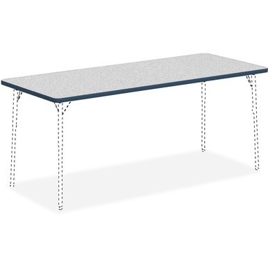 Lorell Classroom Rectangular Activity Tabletop - For - Table TopGray Nebula Rectangle, High Pressure Laminate (HPL) Top x 72" Table Top Width x 30" Table Top Depth x 1.13" Table Top Thickness - Assemb