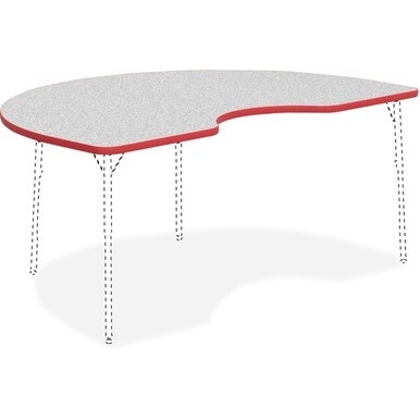 Lorell Classroom Kidney Shaped Activity Tabletop - For - Table TopGray Nebula Kidney-shaped, High Pressure Laminate (HPL) Top x 72&quot; Table Top Width x 48&quot; Table Top Depth x 1.13&quot; Table Top Thickness - 