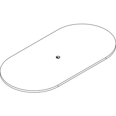 Lorell Prominence 2.0 Racetrack Conference Tabletop - For - Table TopEspresso Racetrack, Laminated Top x 96&quot; Table Top Width x 48&quot; Table Top Depth x 1.50&quot; Table Top Thickness - Assembly Required - 1 E
