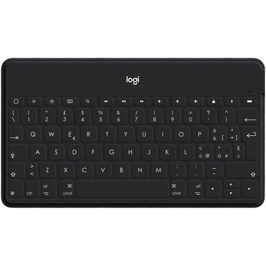 Keys-To-Go Super-Slim and Super-Light Bluetooth Keyboard for iPhone, iPad, and Apple TV - Black - Wireless Connectivity - Bluetooth - Tablet, Smartphone, Smart TV, Tablet, Smartphone, iPhone, iPad, Ap