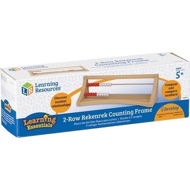 Learning Resources 2 Row Rekenrek Counting Frame - Skill Learning: Counting, Addition, Subtraction, Visual, Number Recognition, Fine Motor - 5 Year &amp; Up - Multi