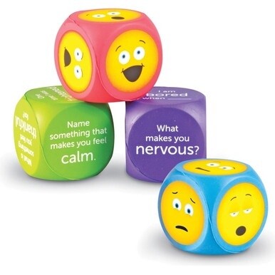 Learning Resources Soft Foam Emoting Cubes - Theme/Subject: Learning - Skill Learning: Social Development, Feeling, Emotion, Language Development, Vocabulary, Thinking, Communication - 3 Year &amp; Up - M