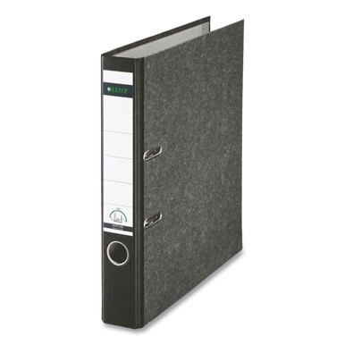 European Premium A4 Lever-Arch Two-Ring Binder, 2&quot; Capacity, 11.7 x 8.27, Black Marble