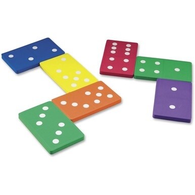 Learning Resources Foam Jumbo Dominoes - Skill Learning: Sorting, Patterning, Arithmetic, Fraction, Logic - 5 Year &amp; Up - Multi
