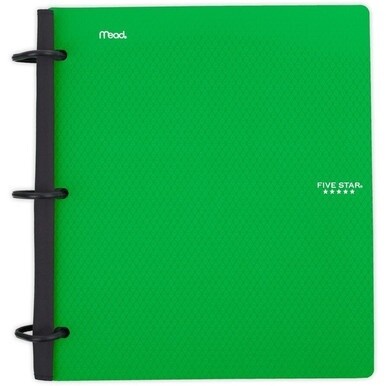 Mead Five Star Flex Hybrid NoteBinder - 1&quot; Binder Capacity - 200 Sheet Capacity - 2 Pocket(s) - 5 Divider(s) - Plastic - Multi-colored - TechLock Ring, Durable, Foldable - 1 Each